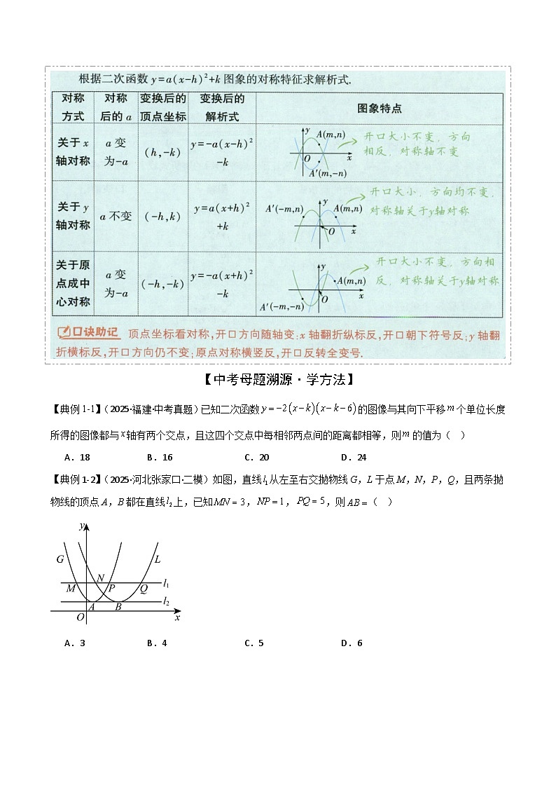 专题05 二次函数（6大题型8难点4新考法，题型清单）（原卷版）第2页