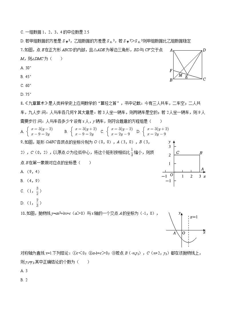 2025-2026学年辽宁省沈阳市虹桥中学教育集团九年级（下）开学数学试卷-自定义类型第2页
