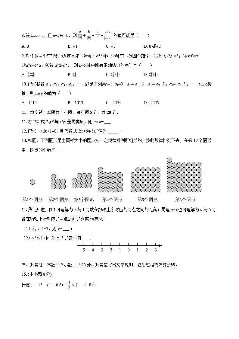 2025-2026学年安徽省合肥市巢湖市七年级（上）期末数学试卷-自定义类型第2页