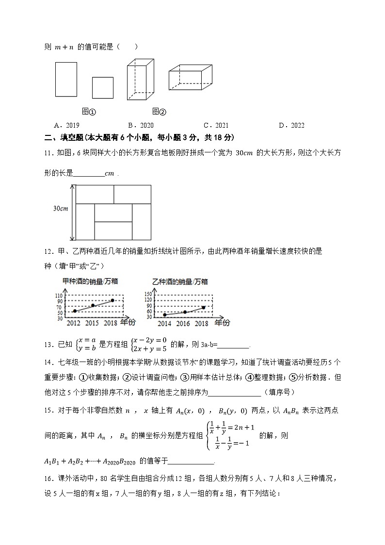 上海市数学2024—2025学年六年级下册期末模拟重点提分卷（原卷版）第3页