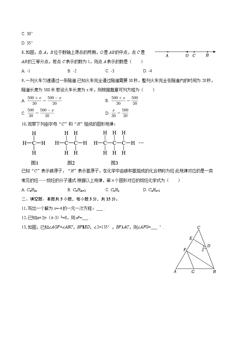 2025-2026学年山西省吕梁市汾阳市七年级（上）期末数学试卷-自定义类型第2页
