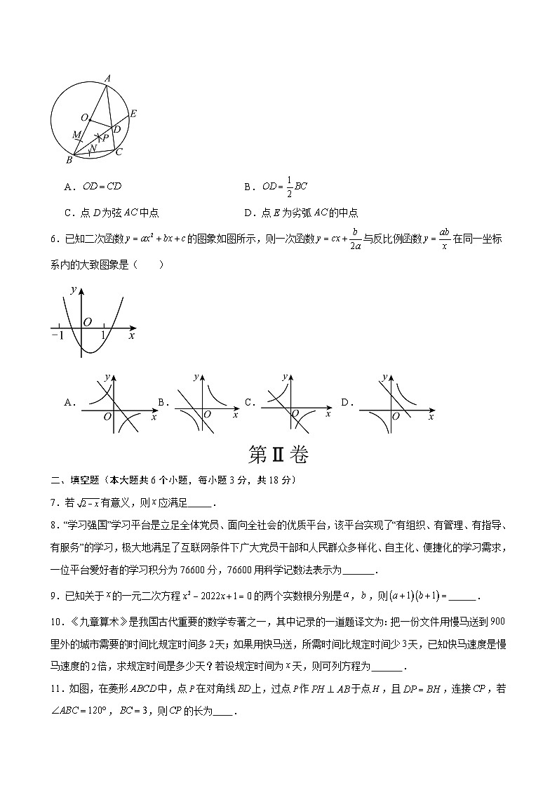 数学一模提分卷（江西专用）（考试版）第2页