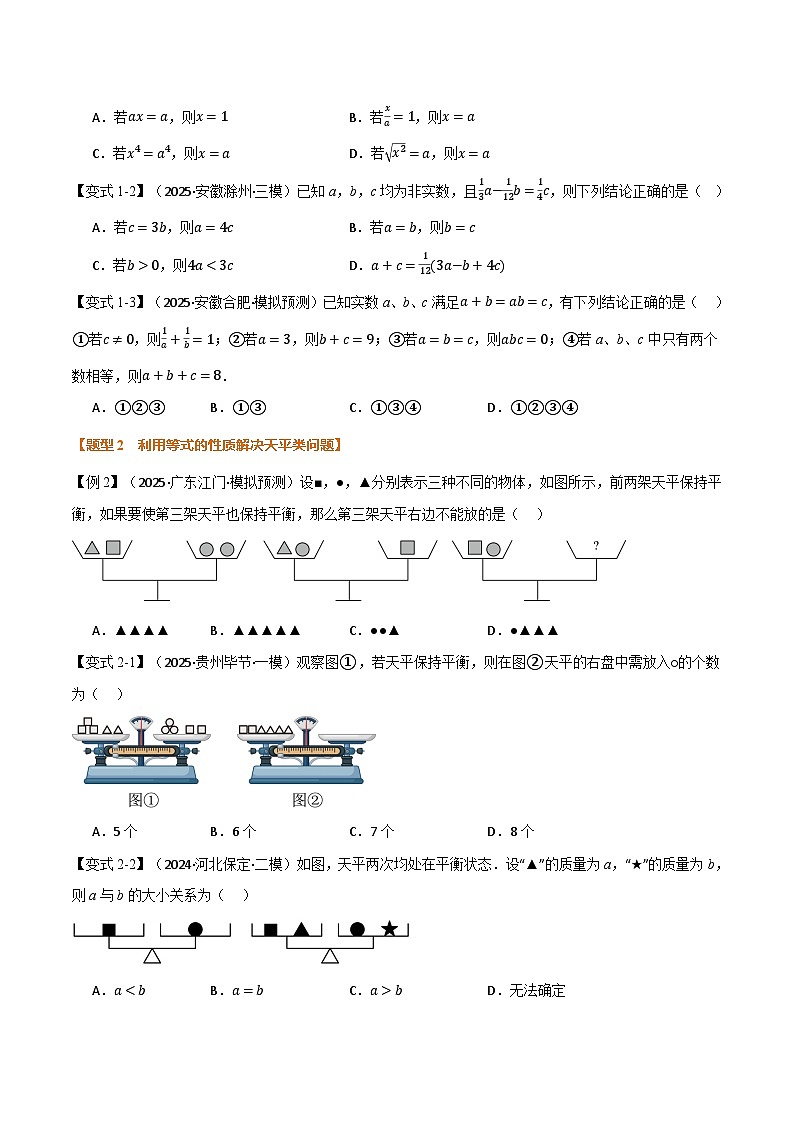 专题2.1 一次方程（组）及其应用（举一反三复习讲义）（试题版）第3页