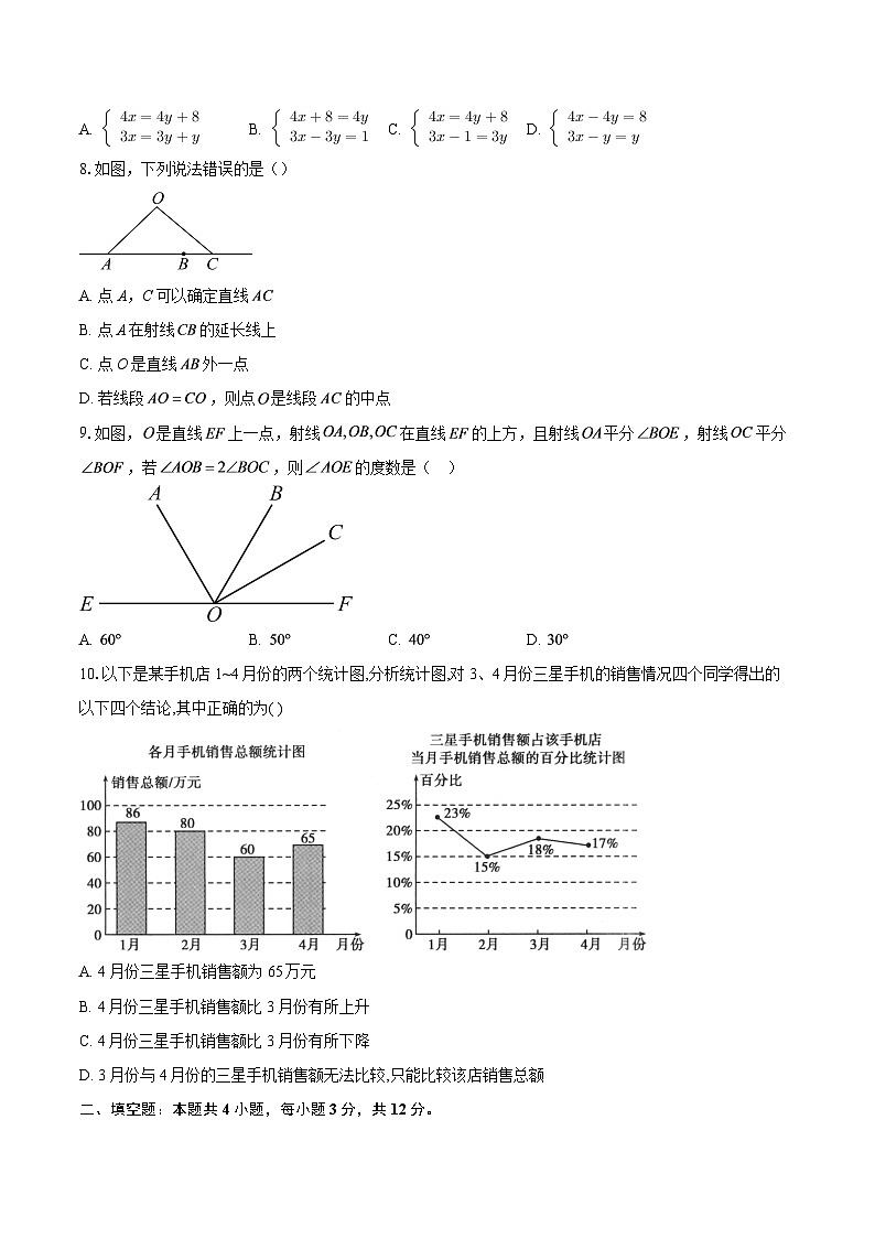 安徽安庆市望江县部分学校2025-2026学年七年级下学期开学数学试题-自定义类型第2页