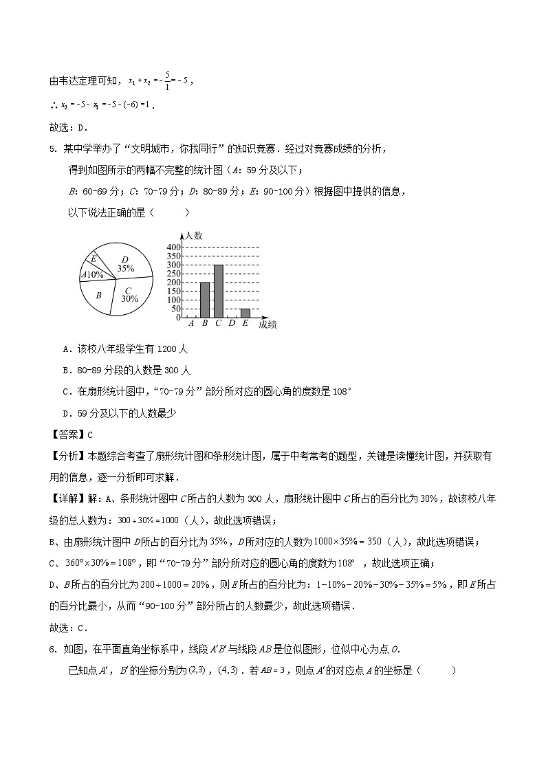 2026年浙江省中考数学一模备考练习试卷（解析版）第3页