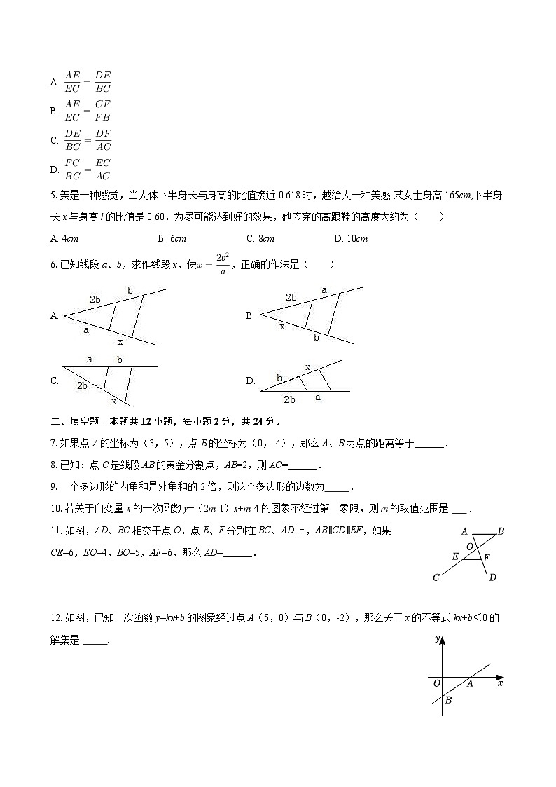 2025-2026学年上海市闵行区上宝中学八年级（下）开学数学试卷-自定义类型第2页