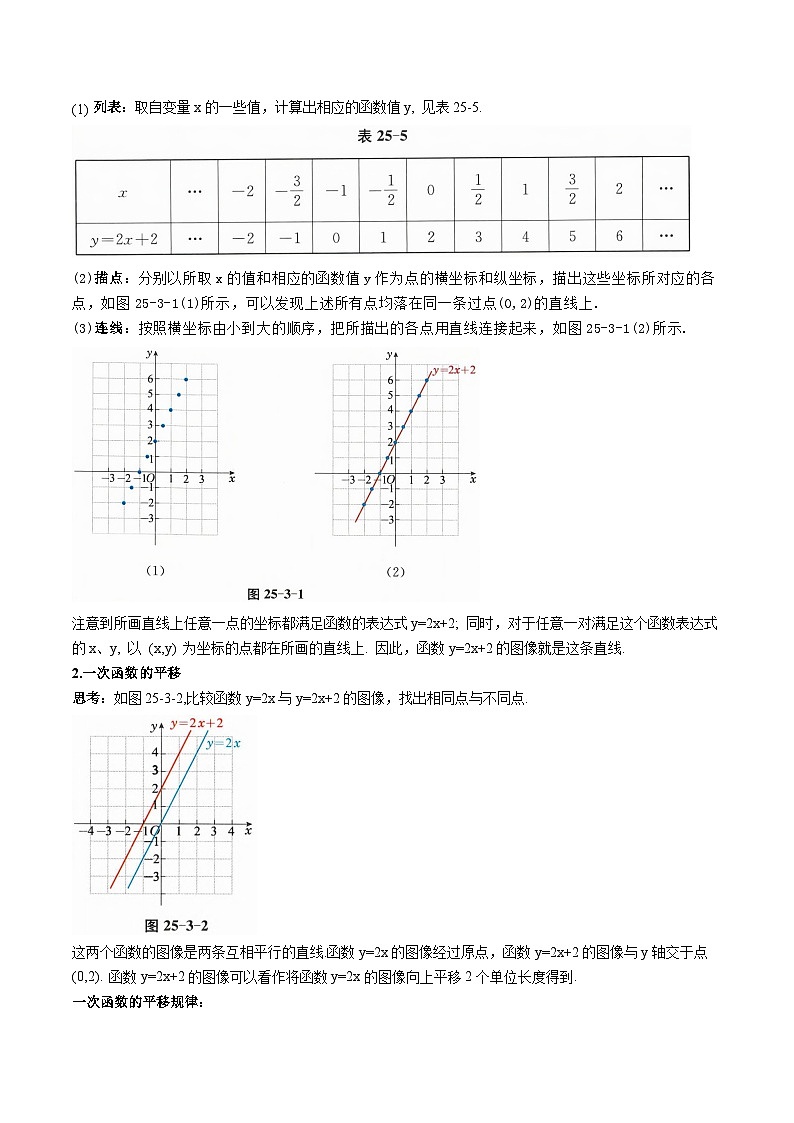 25.3 一次函数（第1课时）（原卷版）第2页