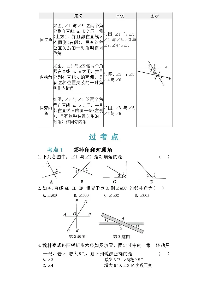 第七章第一周相交线第2页
