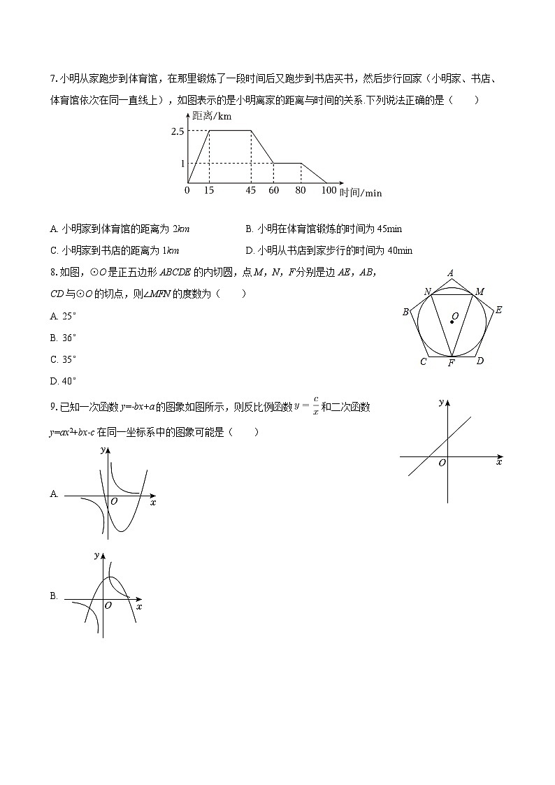 2025-2026学年山东省聊城市运河教育联合体九年级（上）月考数学试卷（1月份）-自定义类型第2页