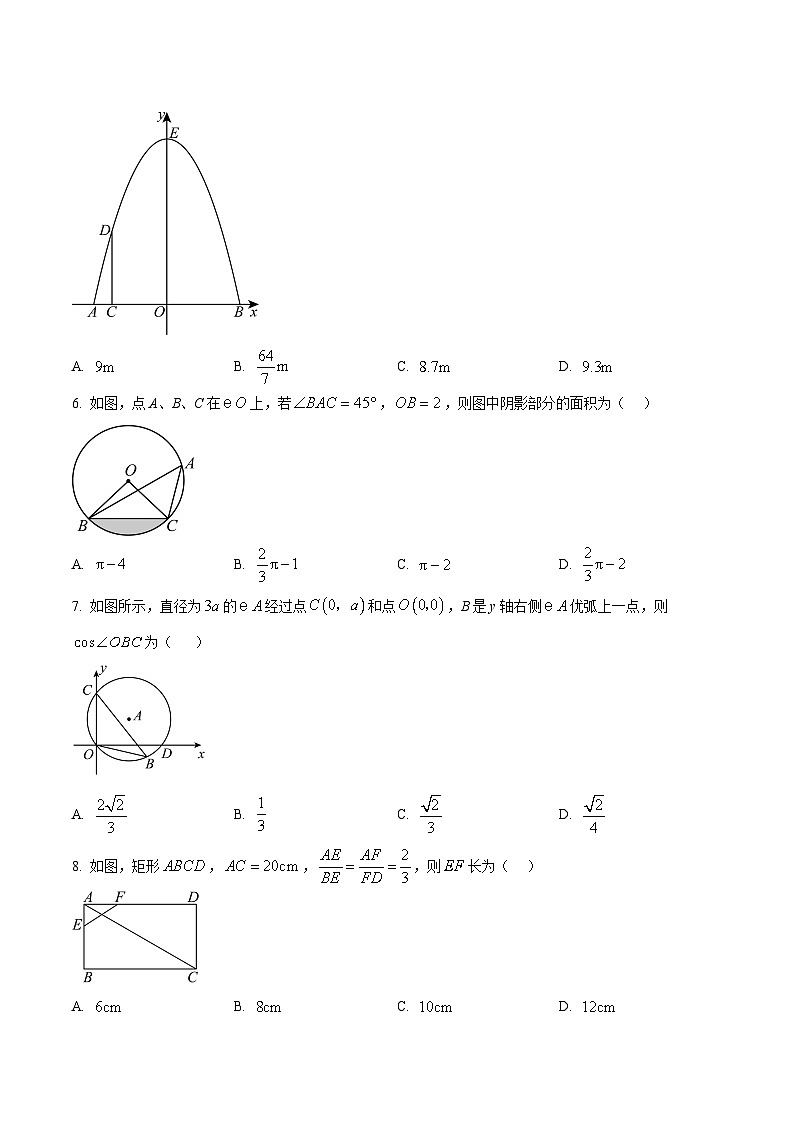 安徽省亳州市蒙城县2025-2026学年九年级上学期1月期末数学试题第2页