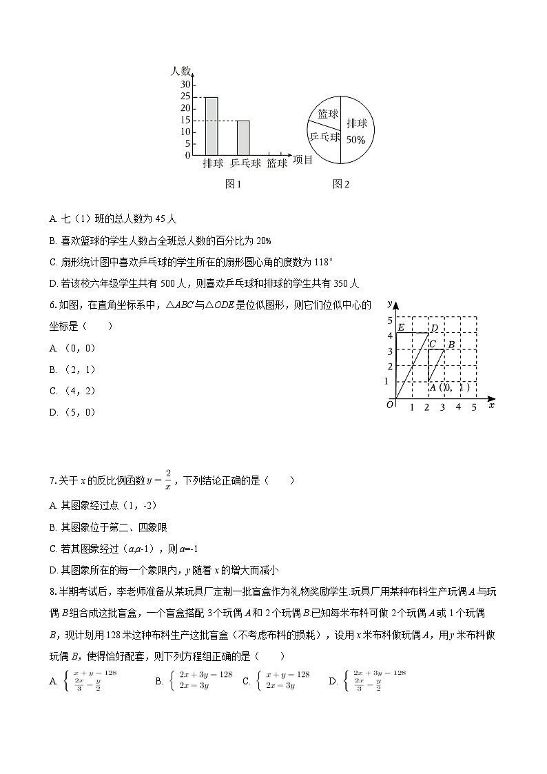 2025-2026学年浙江省温州市瑞安市玉海实验中学九年级（下）开学数学试卷-自定义类型第2页