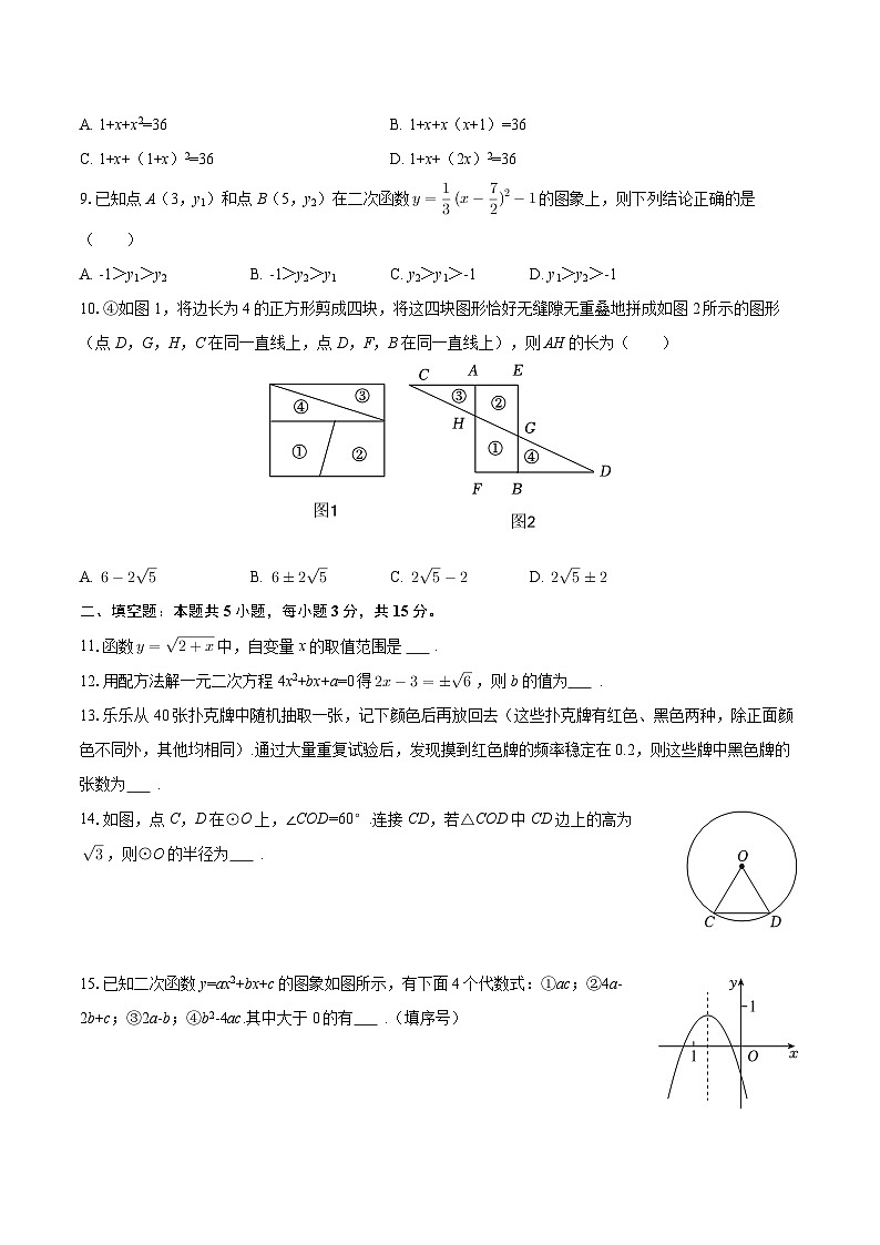 2025-2026学年河南省南阳市十校联考九年级（上）期末数学试卷-自定义类型第2页