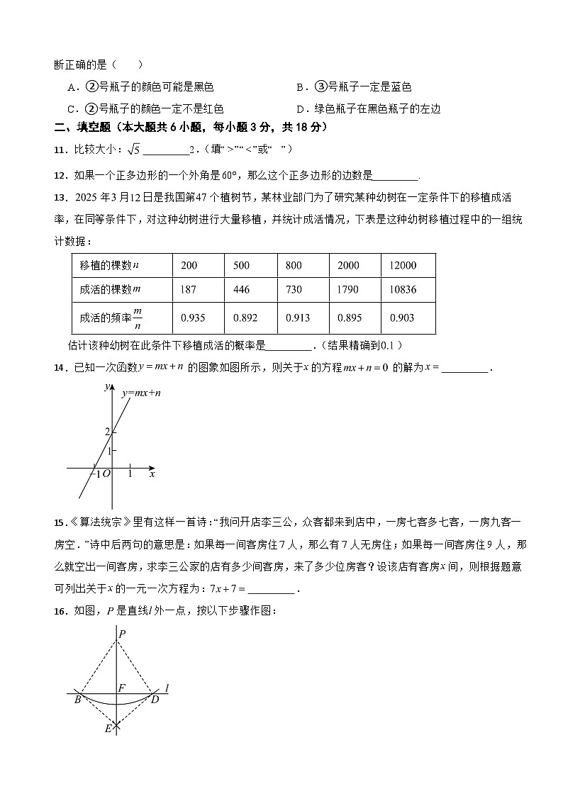 湖南省长沙2026年中考二模数学试卷附答案第3页