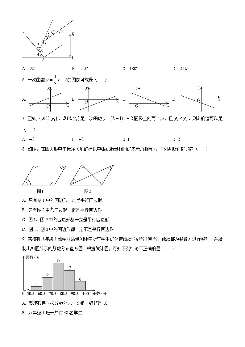 2023-2024学年河北省石家庄市新华区八年级下学期期末数学试题第2页