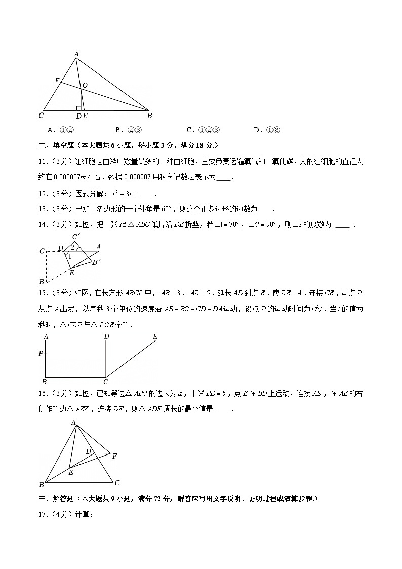 2024-2025学年广东省广州市黄埔区八年级（上）期末数学试卷第3页