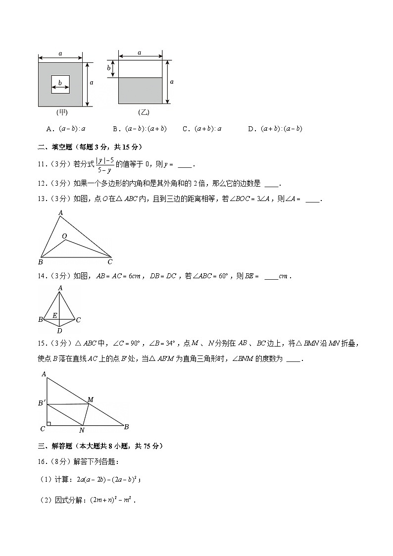 2024-2025学年河南省洛阳市八年级（上）期末数学试卷第3页