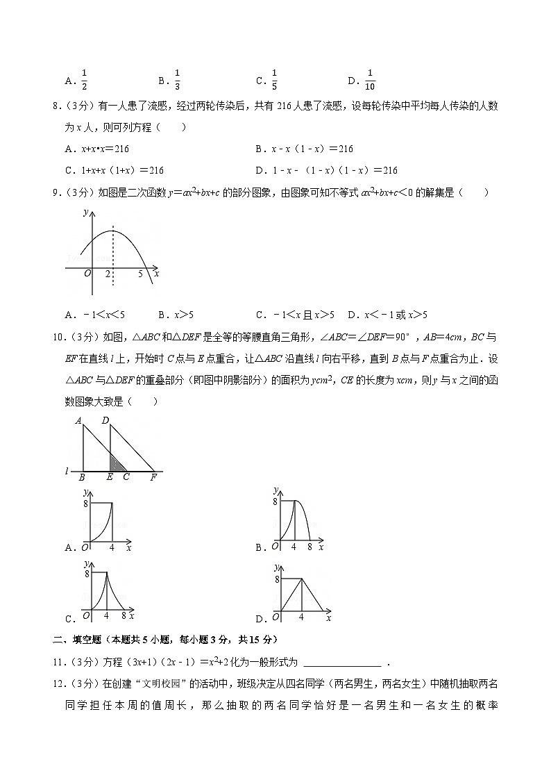 2024-2025学年辽宁省大连市瓦房店市九年级（上）期末数学试卷第2页