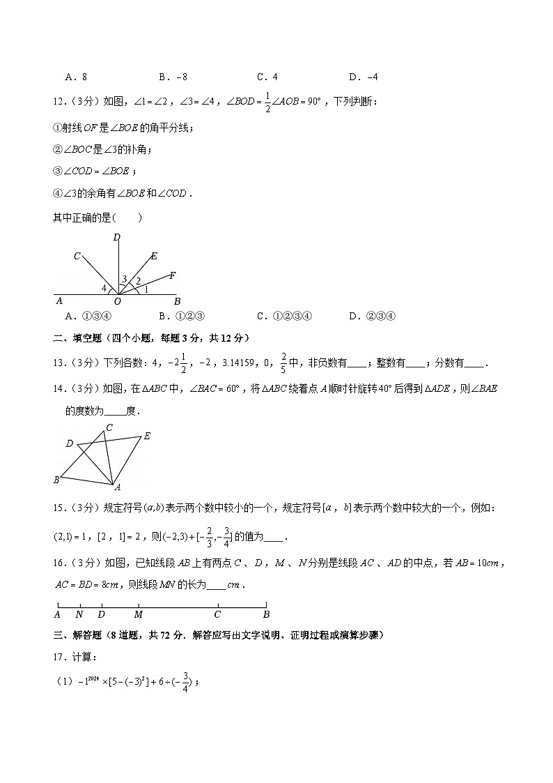 2024-2025学年河北省邯郸市永年区七年级（上）期中数学试卷第3页