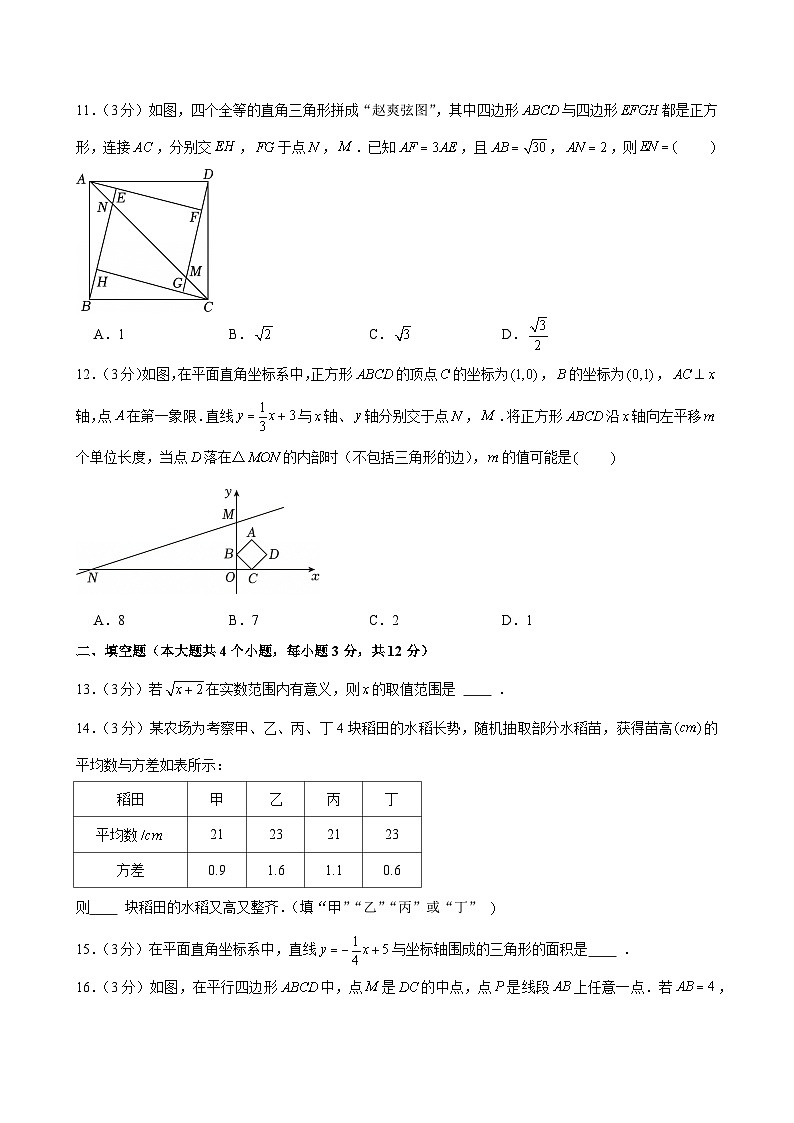 2024-2025学年河北省廊坊市霸州市八年级（下）期末数学试卷第3页