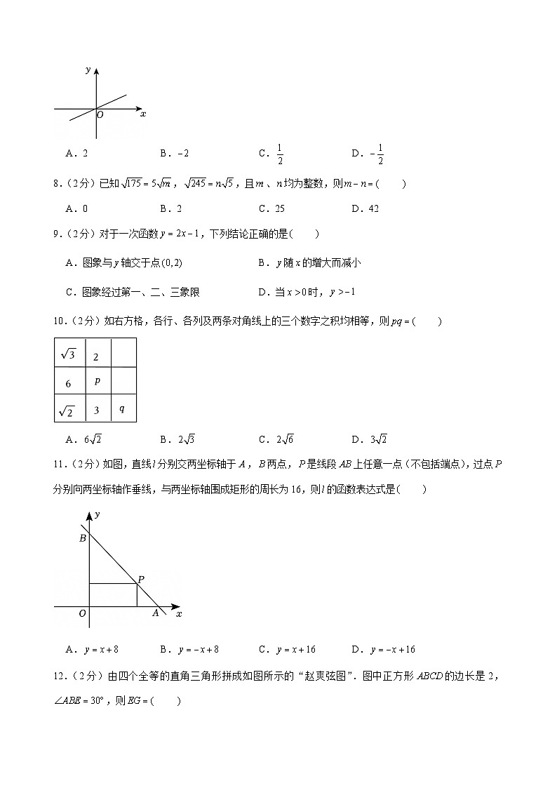 2024-2025学年河北省唐山市路北区八年级（下）期中数学试卷第2页