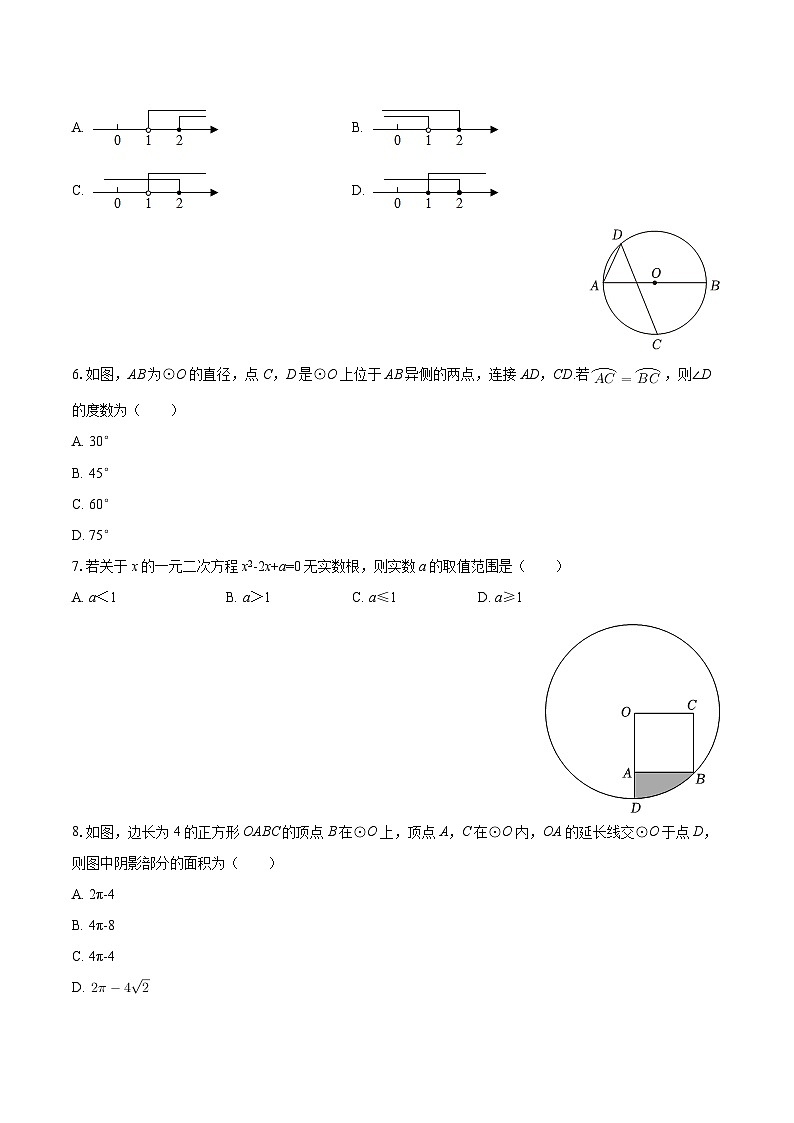2025-2026学年安徽省六安市金安区皋城中学九年级（下）开学数学试卷-自定义类型第2页