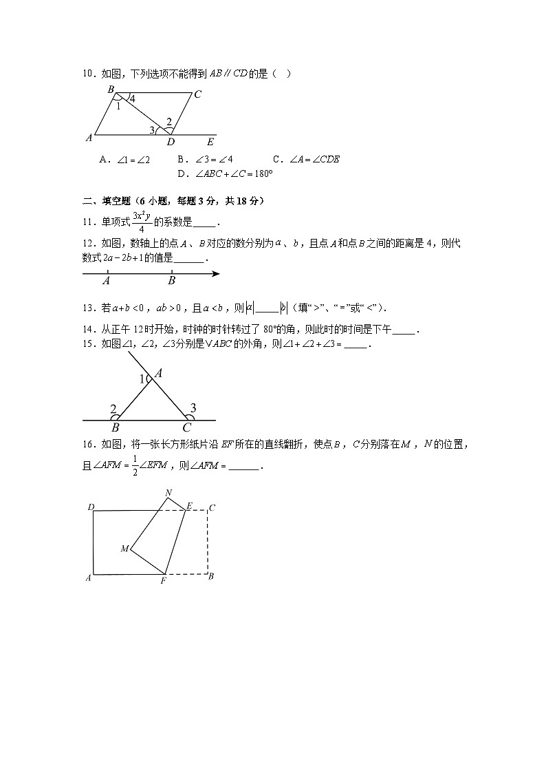 苏科版2025—2026学年七年级上册数学期末考试强化提分训练第2页