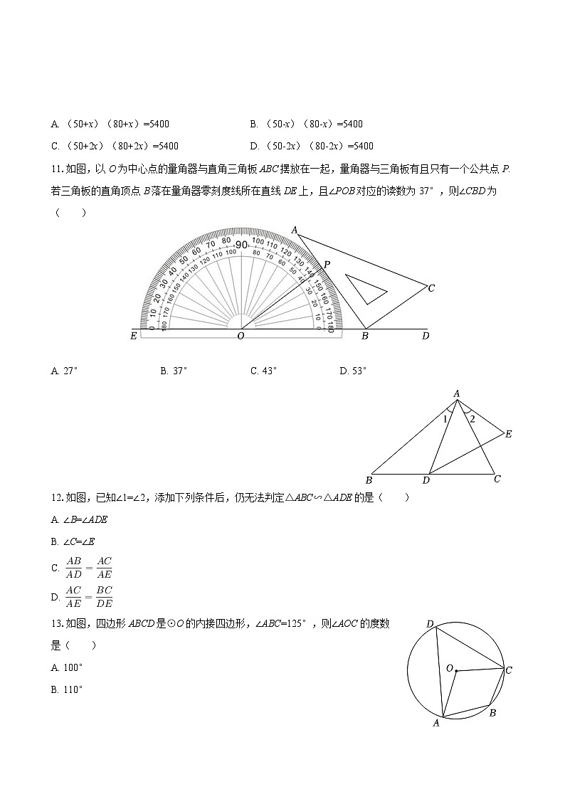 2025-2026学年云南省昆明市官渡区九年级（上）期末数学试卷（一）-自定义类型第3页