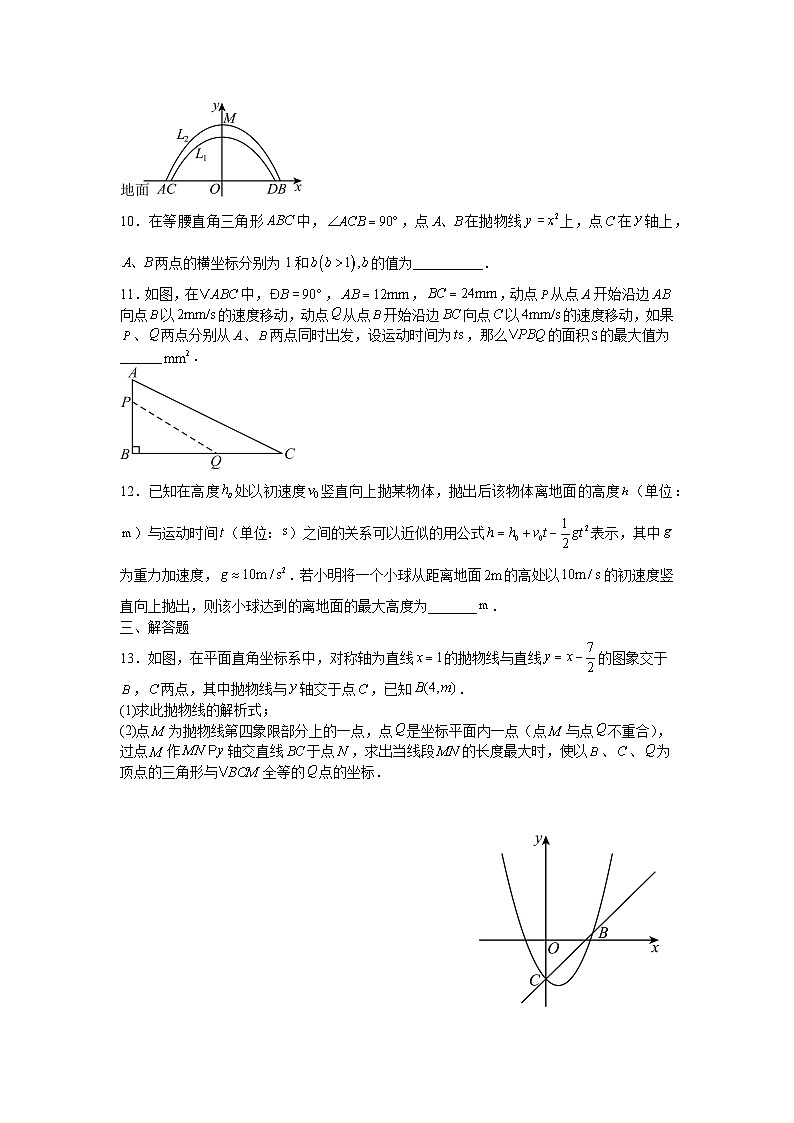 2.4二次函数的应用课后培优提升训练北师大版2025—2026学年九年级数学下册第3页