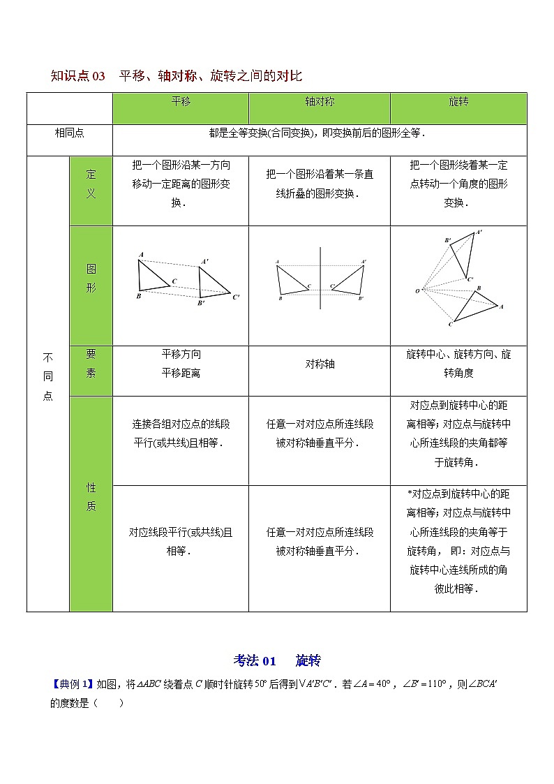 九年级上学期数学考点突破与提分——旋转章末复习题（含答案）第3页
