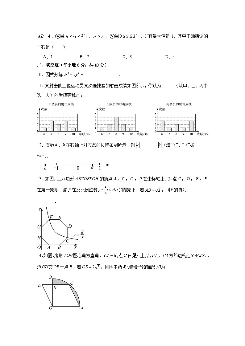 2026年山东省青岛市中考模拟数学自编试卷含答案第3页