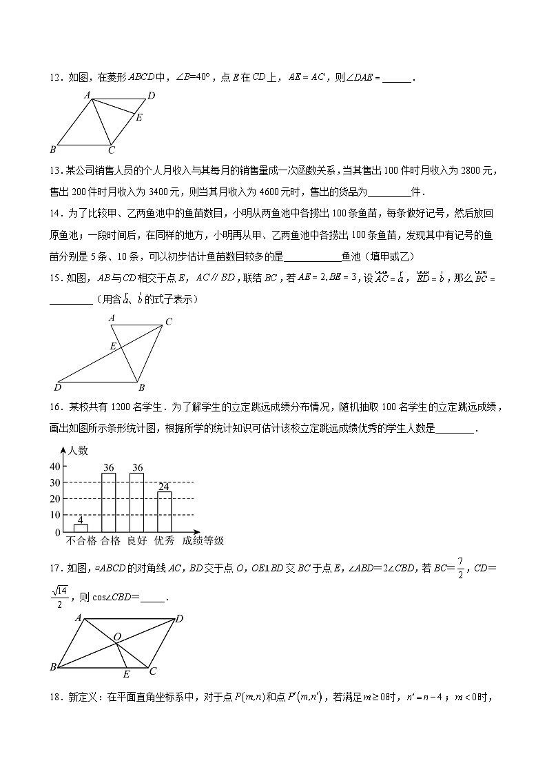上海市黄浦区2026年中考数学二模模拟试卷原卷版第2页