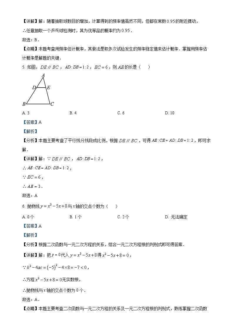 广西壮族自治区河池市都安瑶族自治县上学期九年级数学期末试卷（解析版）-A4第3页
