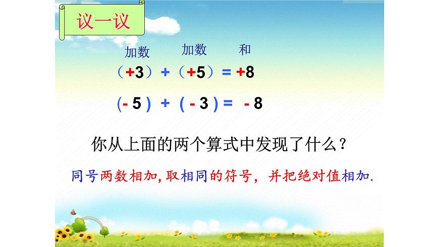 人教版七年级数学上册1.3.1 有理数的加法 课件（共31张PPT）第7页