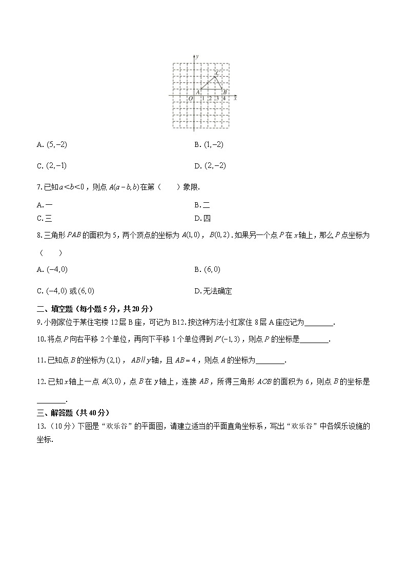 人教版七年级数学下册-第七章 平面直角坐标系-综合测试（含答案）02