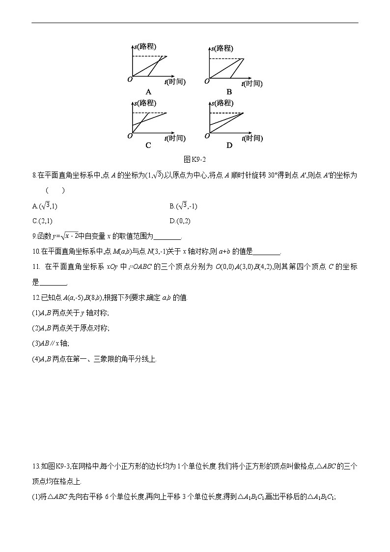 2020年中考数学 一轮复习专题训练：平面直角坐标系与函数（含答案）第2页