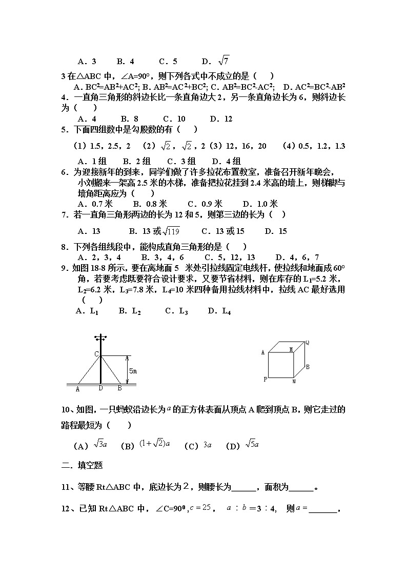 第十七章《勾股定理》学案第2页