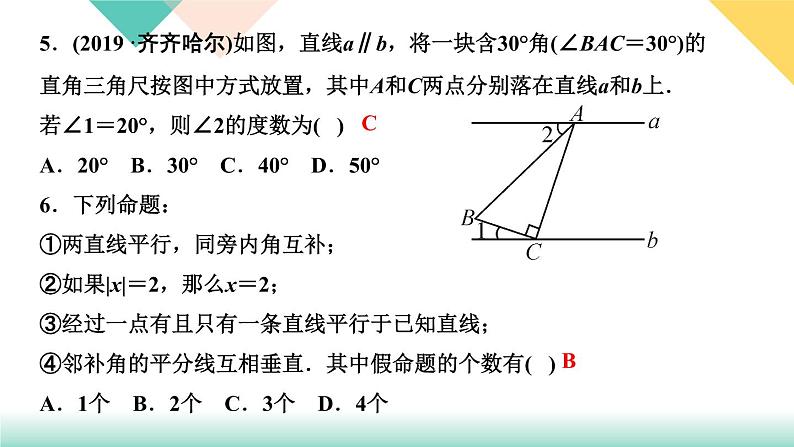 5.阶段自测(二) PPT课件 - 人教版七下05