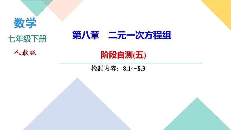 8.阶段自测(五)PPT课件 - 人教版七下01