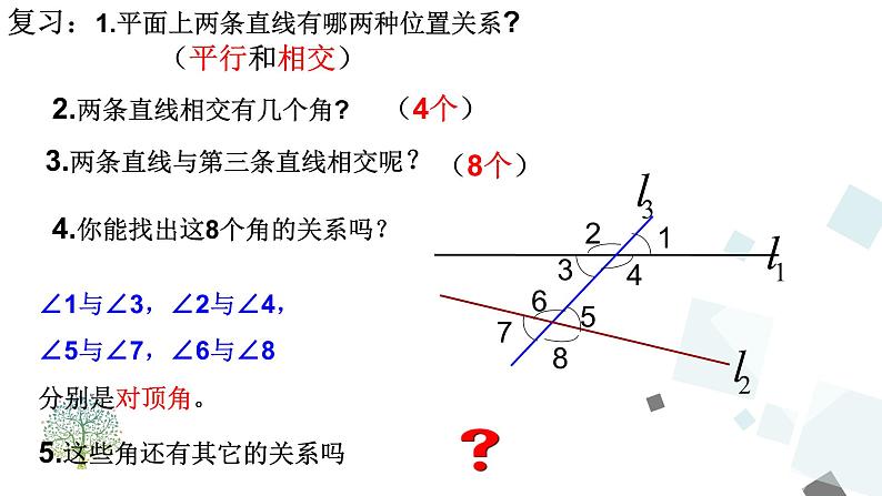 5.1.3 同位角、内错角、同旁内角PPT课件 - 人教版七下03