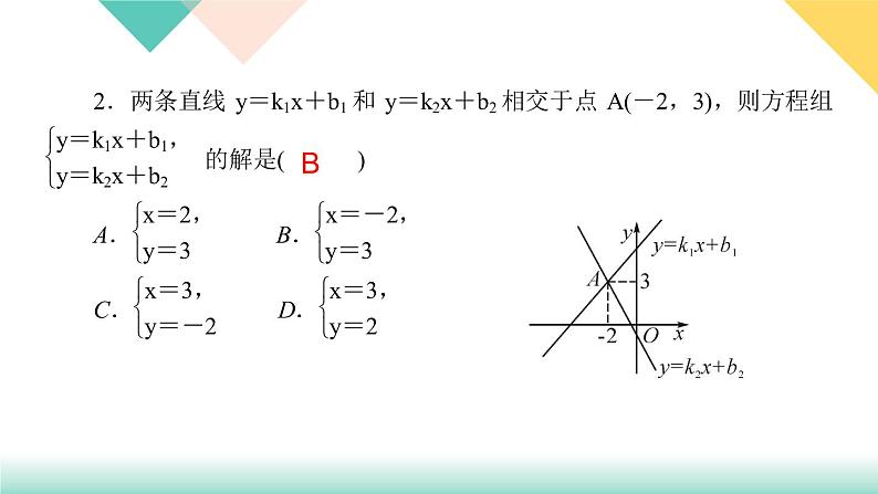 19．2.3　一次函数与方程、不等式第2课时　一次函数与二元一次方程组-（课堂训练课件）04