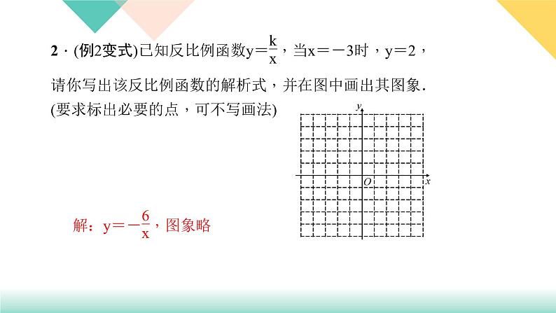 26.1.2 第1课时　反比例函数的图象和性质-（课堂训练课件）第4页