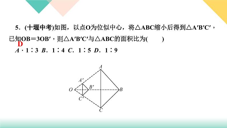 27．3　位　似第1课时　位似图形的概念及画法-（课堂训练课件）第7页