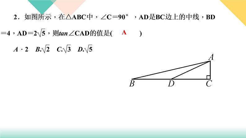 28.章末复习(三)　锐角三角函数-（课堂训练课件）03