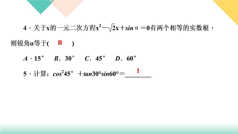 28.章末复习(三)　锐角三角函数-（课堂训练课件）05