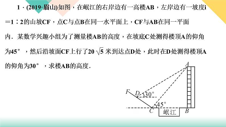 28.专题课堂(八)　解直角三角形中的数学思想-（课堂训练课件）04