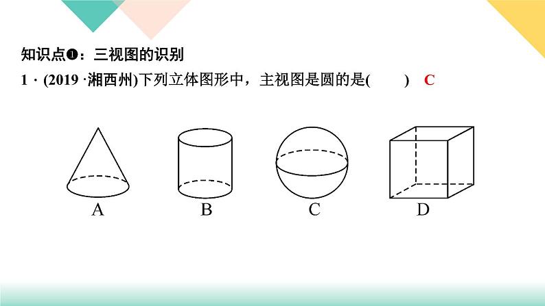 29．2　三视图 第1课时　三视图-（课堂训练课件）03