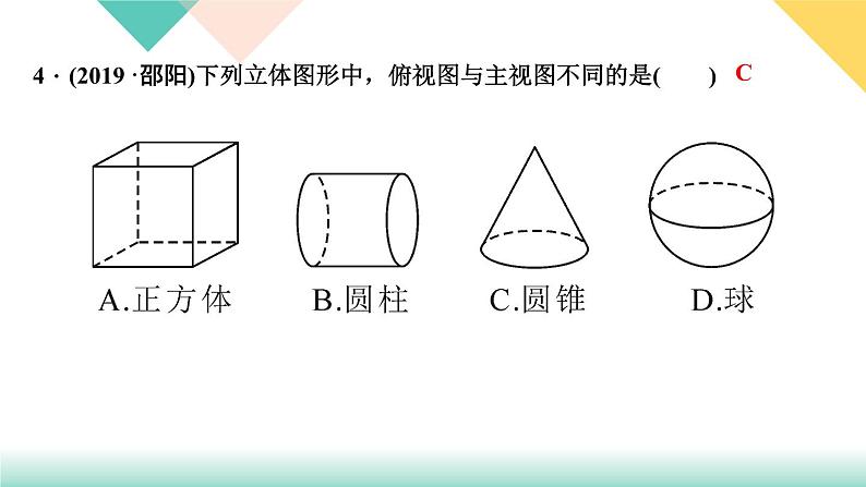 29．2　三视图 第1课时　三视图-（课堂训练课件）06