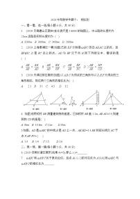 2020中考数学专题十： 相似形（无答案）