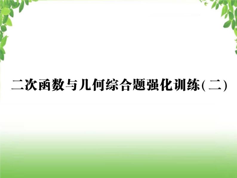 中考数学强化训练：二次函数与几何综合题（二）01