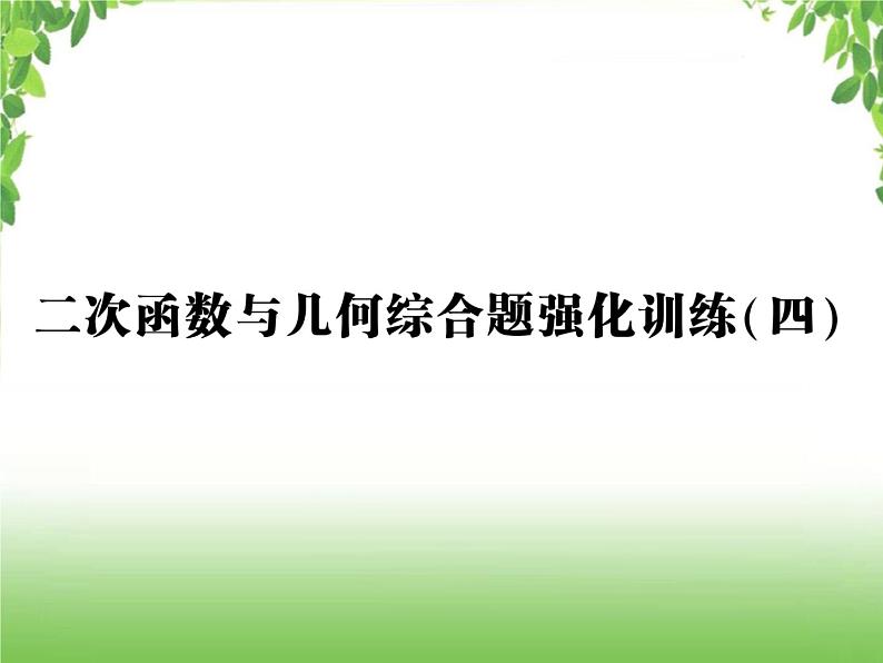 中考数学强化训练：二次函数与几何综合题（四）01